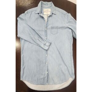Frank & Eileen $338 Eileen Mary Famous Denim Shirt Dress in Classic Blue XL